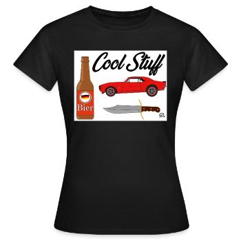 Cool Stuff - Frauen T-Shirt - Schwarz - Vorne - AI Model Female 172 dark (172cm)