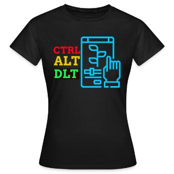 CTL+ALT+DEL T-shirt haut de gamme pour homme - T-shirt Femme - noir - Devant - AI Model Female 172 dark (172cm)