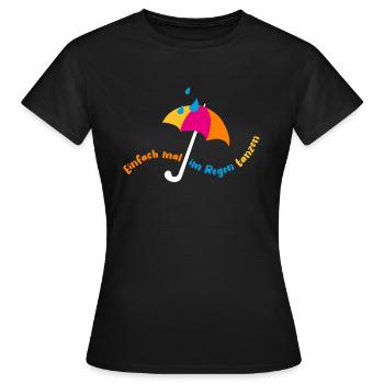Dancing in the rain - Women's T-Shirt - black - Front - AI Model Female 172 dark (172cm)