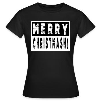 Ordinateur dinosaure Tshirt dinosaure lune bday barbes - T-shirt Femme - noir - Devant - AI Model Female 172 dark (172cm)