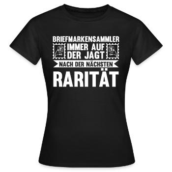 Philatelie Briefmarkensammlung Briefmarkensammler - Frauen T-Shirt - Schwarz - Vorne - AI Model Female 172 dark (172cm)