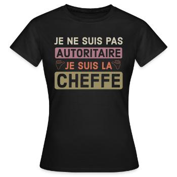 Femme autoritaire femme cheffe 2 - T-shirt Femme - noir - Devant - AI Model Female 172 dark (172cm)