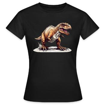 T Rex - Women's T-Shirt - black - Front - AI Model Female 172 dark (172cm)