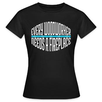 Woodworker Woodcutter - Women's T-Shirt - black - Front - AI Model Female 172 dark (172cm)
