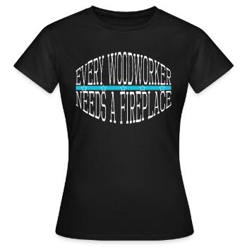 cutter proud carpenter skull tshirts - Frauen T-Shirt - Schwarz - Vorne - AI Model Female 172 dark (172cm)