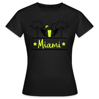 Miami - T-shirt Femme - noir - Devant - AI Model Female 172 dark (172cm)