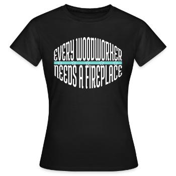 Travail du bois marteau-piqueur citation drôle menuiserie - T-shirt Femme - noir - Devant - AI Model Female 172 dark (172cm)