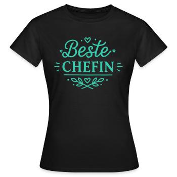 Beste Chefin - Frauen T-Shirt - Schwarz - Vorne - AI Model Female 172 dark (172cm)