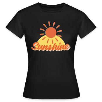 The sun shines - Women's T-Shirt - black - Front - AI Model Female 172 dark (172cm)