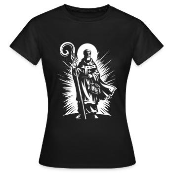 Saint-Nicolas – Design classique - T-shirt Femme - noir - Devant - AI Model Female 172 dark (172cm)