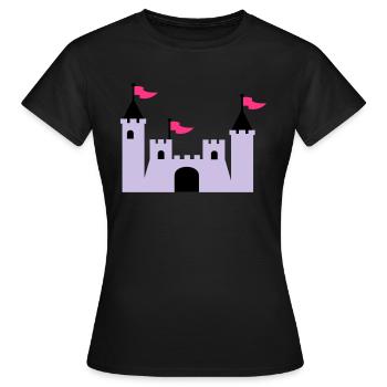 Château - T-shirt Femme - noir - Devant - AI Model Female 172 dark (172cm)