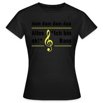 Bass - Frauen T-Shirt - Schwarz - Vorne - AI Model Female 172 dark (172cm)