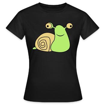drôle d'escargot - T-shirt Femme - noir - Devant - AI Model Female 172 dark (172cm)