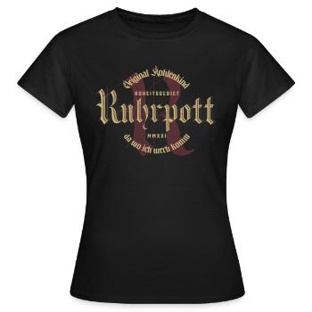 Ruhrpott - Frauen T-Shirt - Schwarz - Vorne - AI Model Female 172 dark (172cm)
