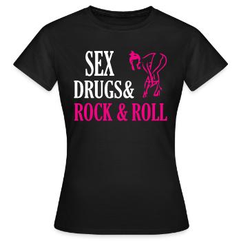 Rock Music Rock and Roll - Women's T-Shirt - black - Front - AI Model Female 172 dark (172cm)