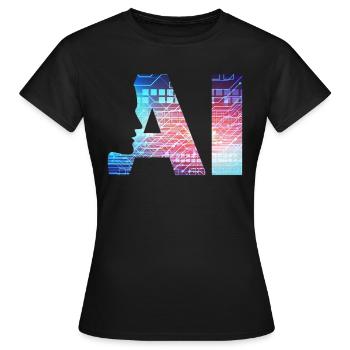 Artificial Intelligence - Women's T-Shirt - black - Front - AI Model Female 172 dark (172cm)