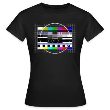 Gdr photo de test Retro Ostalgie 80s - T-shirt Femme - noir - Devant - AI Model Female 172 dark (172cm)