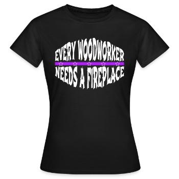 syndicat charpentier john charpentier marteau-piqueur - T-shirt Femme - noir - Devant - AI Model Female 172 dark (172cm)