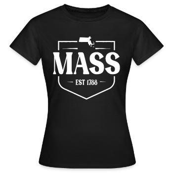 Massachusetts - Frauen T-Shirt - Schwarz - Vorne - AI Model Female 172 dark (172cm)