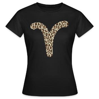 Sternzeichen Widder - Frauen T-Shirt - Schwarz - Vorne - AI Model Female 172 dark (172cm)