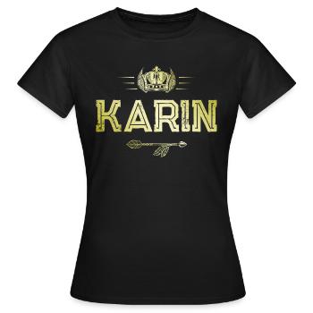 Karin - T-shirt Femme - noir - Devant - AI Model Female 172 dark (172cm)