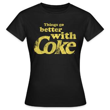 Better With cola - T-shirt Femme - noir - Devant - AI Model Female 172 dark (172cm)
