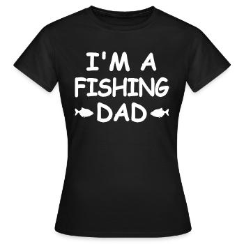 Angling - Women's T-Shirt - black - Front - AI Model Female 172 dark (172cm)
