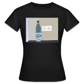 Flasche - Frauen T-Shirt - Schwarz - Vorne - AI Model Female 172 dark (172cm)