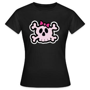 crane fille Skull Halloween - T-shirt Femme - noir - Devant - AI Model Female 172 dark (172cm)