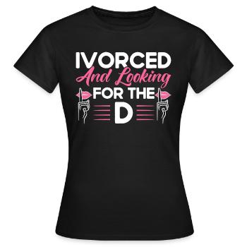 Auflösung der Ehe Scheidung Geschieden Geschenk - Frauen T-Shirt - Schwarz - Vorne - AI Model Female 172 dark (172cm)