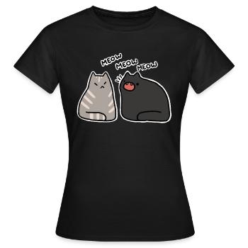 Talkative cat - Women's T-Shirt - black - Front - AI Model Female 172 dark (172cm)