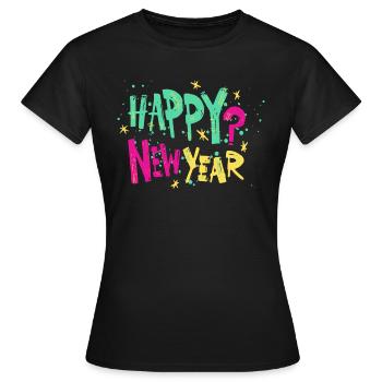 Happy New Year - Frauen T-Shirt - Schwarz - Vorne - AI Model Female 172 dark (172cm)