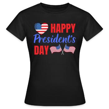 Bonne fête du président - T-shirt Femme - noir - Devant - AI Model Female 172 dark (172cm)