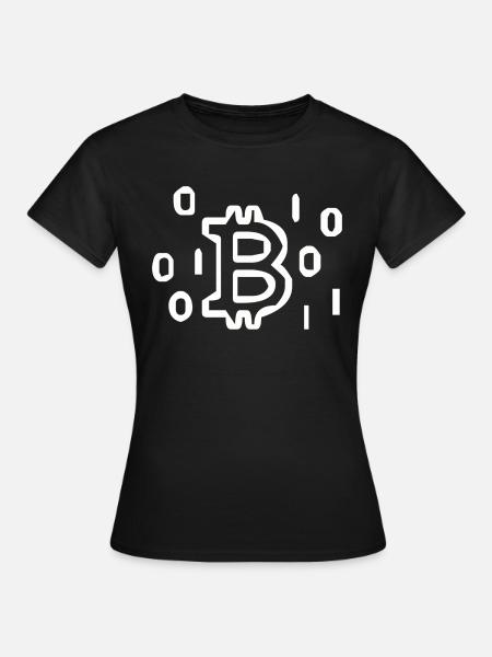 Bitcoin binär - Frauen T-Shirt - Schwarz
