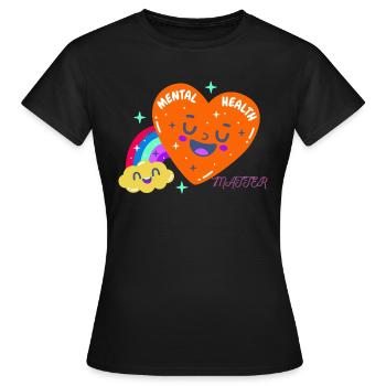 Mental health matter - T-shirt Femme - noir - Devant - AI Model Female 172 dark (172cm)