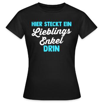 Enkel - Frauen T-Shirt - Schwarz - Vorne - AI Model Female 172 dark (172cm)