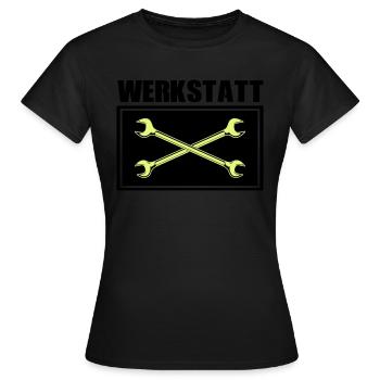 werkzeug werkstatt - Frauen T-Shirt - Schwarz - Vorne - AI Model Female 172 dark (172cm)