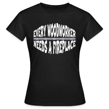 Arboristes Outils Charpenterie Bûcheron - T-shirt Femme - noir - Devant - AI Model Female 172 dark (172cm)