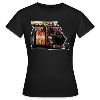 Tractor Pulling // Illustration - Women's T-Shirt - black - Front - AI Model Female 172 dark (172cm)