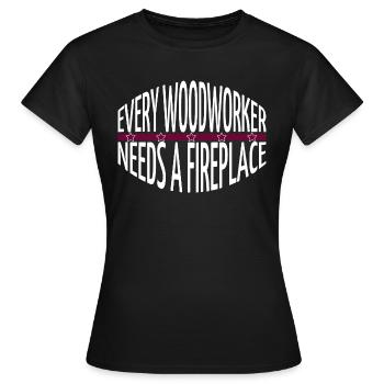 Cutter Charpentier T-shirts Geek Foresterie Marteau-piqueur - T-shirt Femme - noir - Devant - AI Model Female 172 dark (172cm)