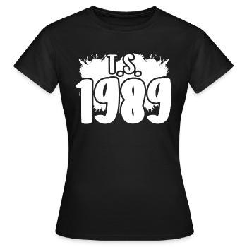 T.S. 1989 Culture Millésime - T-shirt Femme - noir - Devant - AI Model Female 172 dark (172cm)