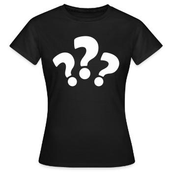 point d’interrogation - T-shirt Femme - noir - Devant - AI Model Female 172 dark (172cm)