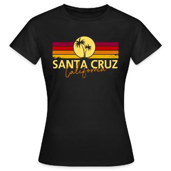 Santa Cruz Kalifornien - Frauen T-Shirt - Schwarz - Vorne - AI Model Female 172 dark (172cm)