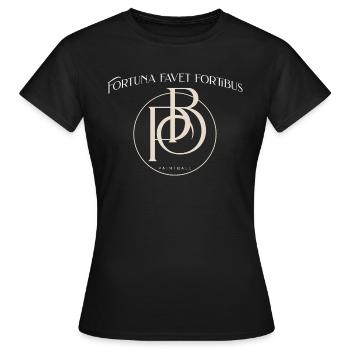Fortuna Favet Fortibus Marke Staement Paintball - Frauen T-Shirt - Schwarz - Vorne - AI Model Female 172 dark (172cm)