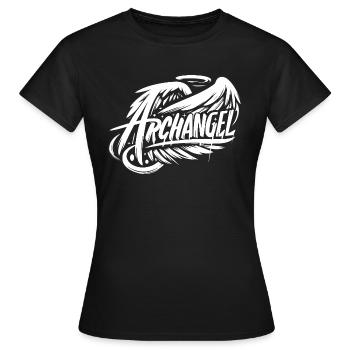Graffiti d’ailes d’archange - T-shirt Femme - noir - Devant - AI Model Female 172 dark (172cm)