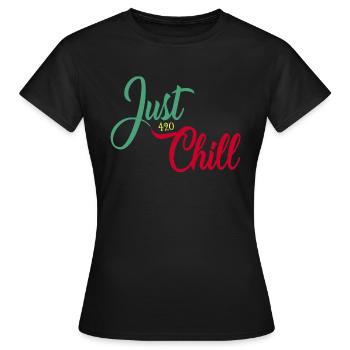 420 Juste se détendre - T-shirt Femme - noir - Devant - AI Model Female 172 dark (172cm)