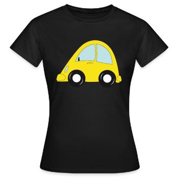 voiture jaune - T-shirt Femme - noir - Devant - AI Model Female 172 dark (172cm)