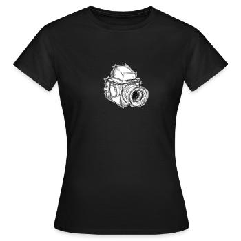 cam 3 - Frauen T-Shirt - Schwarz - Vorne - AI Model Female 172 dark (172cm)