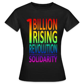 OneBillionRising Rainbow - Frauen T-Shirt - Schwarz - Vorne - AI Model Female 172 dark (172cm)