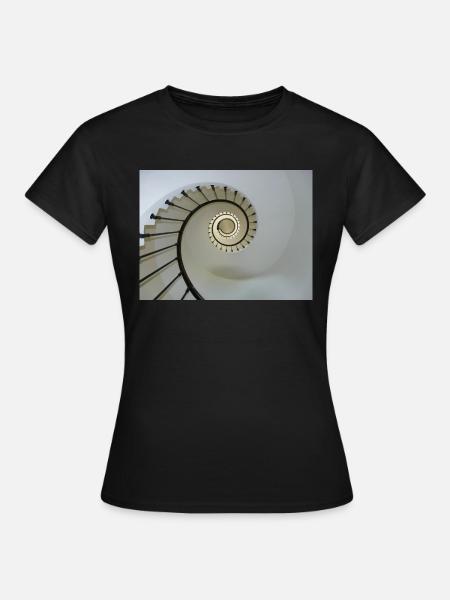 Wendeltreppe - Frauen T-Shirt - Schwarz